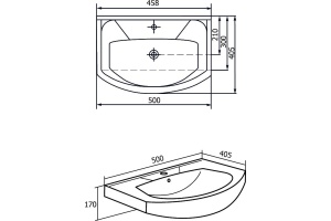 Мебельная раковина Rosa Элеганс 50 - 3