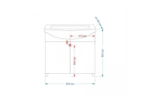Тумба под раковину Misty Легенда 85 с рисунком - 3