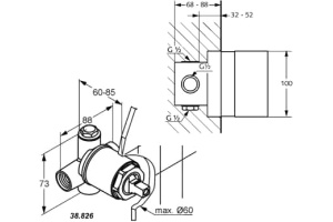 Смеситель для душа Kludi  (38826N) - 2