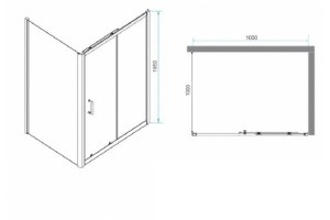 Душевой уголок RGW Passage PA-74B 100x100 профиль черный стекло прозрачное - 3