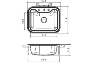 Мойка кухонная Florentina Крит 630 шампань - 2