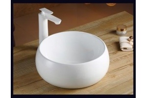 Раковина накладная CeramaLux N 40 см белый (5004) - 3