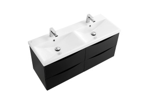 Комплект мебели BelBagno Marino-Cer 120 с двумя чашами черный - 3