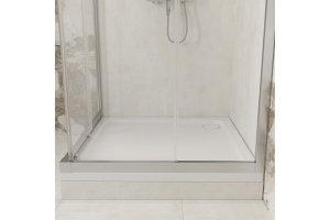 Душевой уголок STWORKI Дублин 100x100 см профиль хром матовый, прозрачное стекло, квадратный - 3