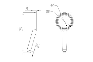 Душевая лейка Lemark LM0820C 1-функциональная 114х255мм, хром, блистер - 2