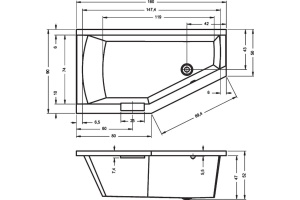 Акриловая ванна Riho Geta 160 R - 2