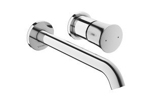 DURAVIT (White Tulip) Однорычажный смеситель для умывальника, настенный монтаж, хром