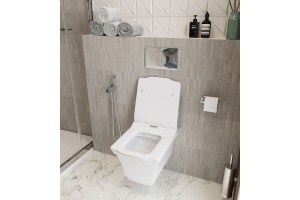 Комплект Унитаз подвесной STWORKI Хадстен SETK3304-0616-001-1-6000 с микролифтом + Система инсталляции для унитазов STWORKI 510162 с кнопкой смыва 230824 белой - 3