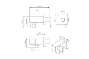 Шланговое подключение Vincea с держателем для душа сталь - 2