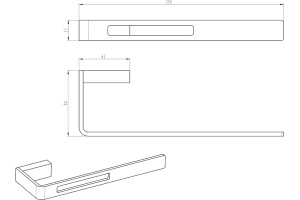 Полотенцедержатель Boheme Q 10945-MG Matt Gold - 2