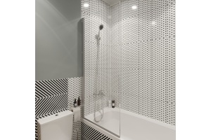 Шторка на ванну DIWO Коломна 4GW005 распашная, 60x150 - 2