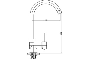 Смеситель для кухни GPD Espina хром - 2
