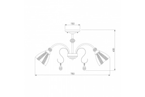 Люстра на штанге Eurosvet Floranse 30155/8 античная бронза - 2