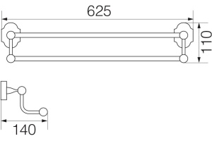 Полотенцедержатель Veragio Stanford VR.STD-7722.CR хром - 2