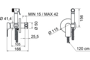 Гигиенический душ Remer Infinity I65 со смесителем, С ВНУТРЕННЕЙ ЧАСТЬЮ - 2