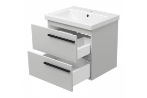 Тумба под раковину подвесная Misty Ненси 60 серый - 3