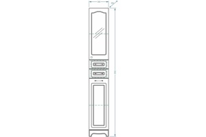 Шкаф-пенал Stella Polar Кармела 30 R белый - 2