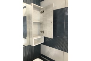 Зеркало-шкаф Comforty Прага 75 дуб белый - 3