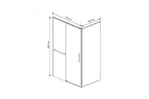 Душевой уголок Vincea Slim Soft 110х100 хром стекло прозрачное - 2