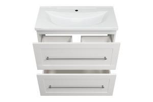 Тумба с раковиной Misty Марта 80 белая глянцевая - 2