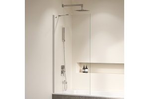 Шторка на ванну RGW Screens SC-151 80x150 профиль хром стекло прозрачное