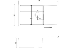 Металлическая мойка Zorg Bronze (SZR-7844 BRONZE) - 2