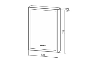 Зеркало-шкаф Azario Киото 60х80 белый (LED-00002358) - 3