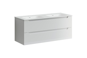 Тумба под раковину подвесная Sancos Norma 2.0 120 белая глянцевая