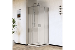 Душевой уголок Vincea City 100х90 профиль хром стекло прозрачное