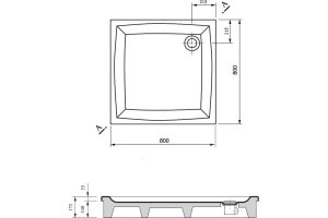 Поддон для душа Ravak Perseus-80 EX под облицовку - 3