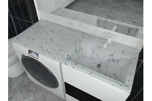 Раковина Stella Polar Мадлен 120 R на стиральную машину белый - 2