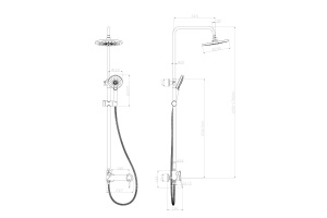 Душевая стойка Lemark Minima LM3860C - 2