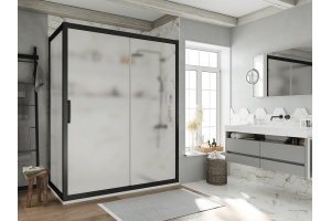 Душевой уголок STWORKI Эстерсунд DE019R80110200 110x80 см профиль черный матовый, стекло матовое - 3