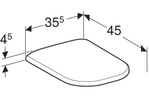 500.236.01.1 Geberit Smyle Сиденье для унитаза с механизмом плавного закрывания SoftClose, крепление сверху - 2