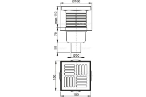 Душевой трап AlcaPlast  (APV6411) - 2