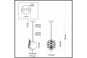 Бра Odeon Light Modern Jungle 4864/1W - 2