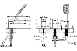 Смеситель для ванны Bravat Gina хром (F565104C-2-ENG) - 3