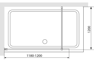 Душевая перегородка RGW Walk In WA-012B 120х200 профиль черный стекло прозрачное - 3