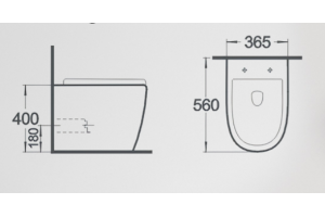 Унитаз приставной Gid TRS-269 - 2