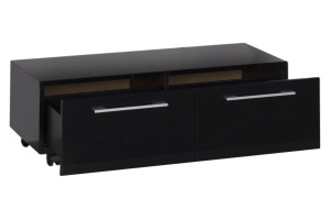 Тумба Aquanet Нота 100 подкатная, черная - 2