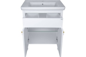 Тумба с раковиной Misty Адель 60 белая матовая - 2