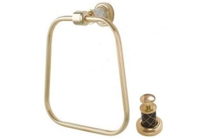 Полотенцедержатель Boheme Murano золото с коричневым