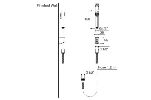 Гигиенический душ Jacob Delafon Cuff E98100-CP - 2
