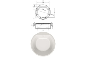 Акриловая ванна Kolpa San Vivo 160х160 белая - 3
