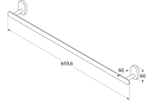 Полотенцесушитель одинарный, латунь, Mirro Plus, IDDIS, MRPSB10i49 - 2