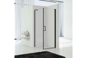 Душевая дверь Vincea Orta 90 черная стекло прозрачное - 2