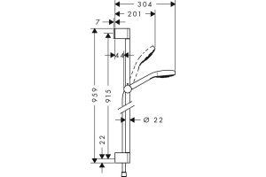 Душевой гарнитур Hansgrohe Croma Select S Multi 26570400 - 2
