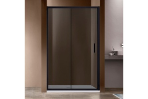 Душевая дверь в нишу Vincea Garda VDS-1G120CGB 120 см, профиль чёрный, стекло тонированное