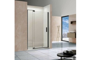 Душевая дверь Vincea Extra 110х120 черная стекло прозрачное - 2