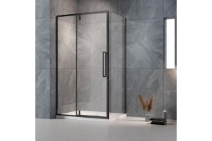Душевой уголок Veconi Rovigo RV-034B 100х100 профиль черный (RV034B-100100-01-C7)